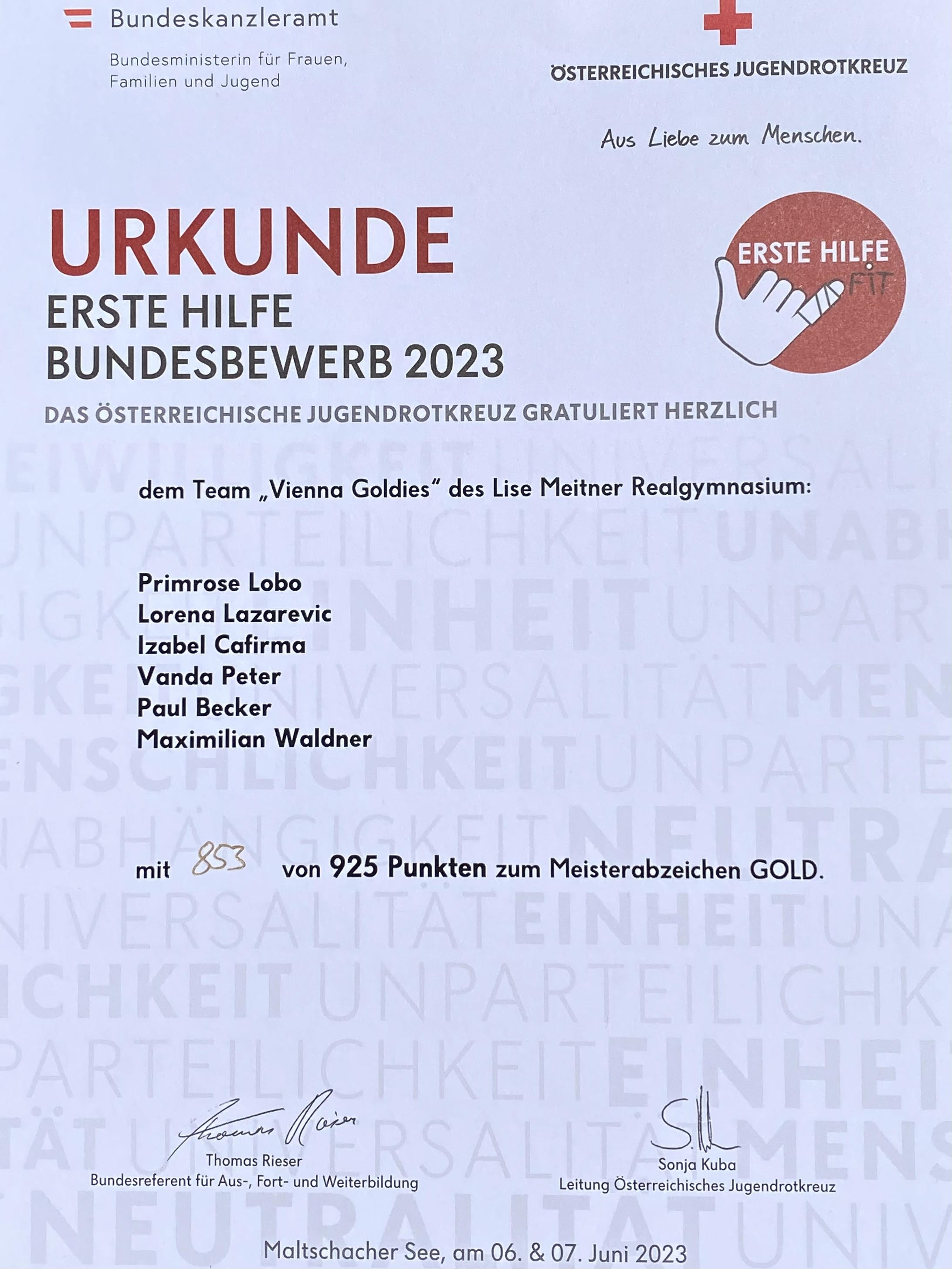 Urkunde 2